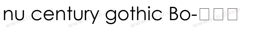 nu century gothic Bo字体转换